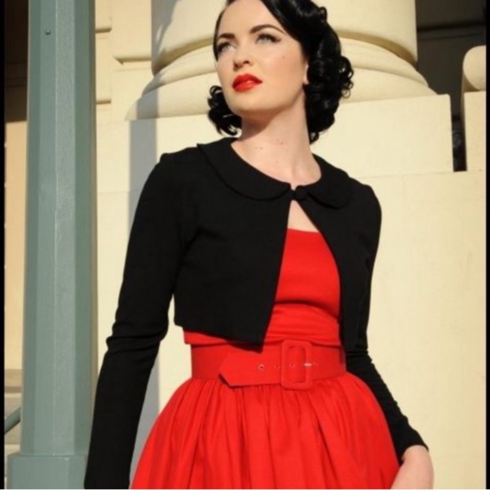 Black Cropped Cardigan